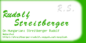 rudolf streitberger business card